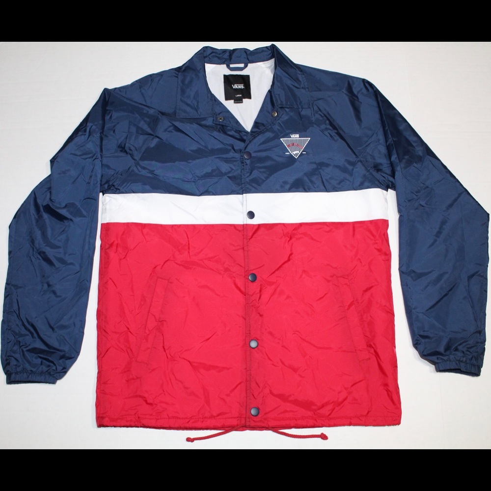 Vans Windbreaker Coaches Jacket Size Large